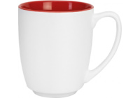Чашка керамічна Optima promo ADELAIDA 350 мл, біло-червона