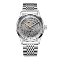 Чоловічий годинник Skrox 7049 Silver з автопідзаводом та мінеральним склом