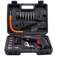 Шуруповерт акумуляторний з насадками 47 предметів у кейсі викрутка акумуляторна в валізі