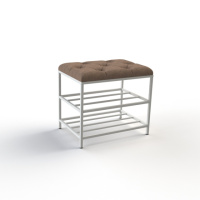 Банкетка для обуви Женева-1 50см велюр коричневый 1-0-9003