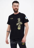 Мужская футболка Bosco Sport черная грудь 