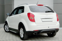 Задняя дуга AK006 Черная (нержавейка) для SsangYong Korando 2010-2019 гг