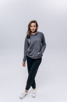 Худи жіноче (unisex) графит двохнитка