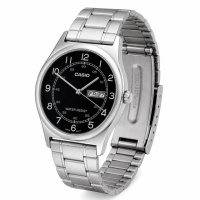 Чоловічий годинник Casio MTP-V006D-1B2 з календарем та металевим браслетом