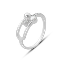 Серебряное кольцо CatalogSilver с фианитами, вес изделия 2,09 гр (2160779) 18 размер