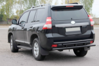 Задняя дуга AK002-2v2 Черная (нержавейка) для Toyota Land Cruiser Prado 150 2009-2023 гг