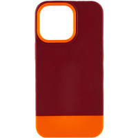 Чохол Apple iPhone 13 Pro Max - TPU+PC Bichromatic (Brown burgundy / Orange) - купити в SmartEra.ua