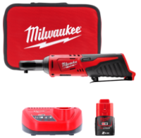 Гайковерт-трещітка акумуляторний 1/4« MILWAUKEE, M12 IR-201B, 40Нм (зарядний пристрій С12, 1 акумулятор М12 В2 2Аг, сумка)