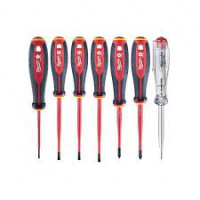 Набір викруток ізольованих VDE MILWAUKEE, (SL2,5/SL3/SL4/SL5.5/PH1/PH2/викрутка-тестер) (7шт)