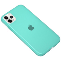 Силіконовий матовий напівпрозорий чохол для iPhone 11 Pro (5.8«) (Блакитний / Marine Green) - купити в SmartEra.ua