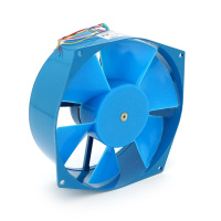 Кулер для охлаждения серверных БП 200FZY2-D DC sleeve fan 3pin под пайку - 200*210*71мм, 220V/0,3A, 2600об/мин, 65W, Blue