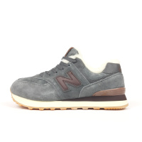 New Balance 574 сірі на бежевій