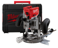 Фрезер кромкувальний акумулятрний MILWAUKEE, M18 FTR8-0X, цанга 6/8мм (насадки для відалення пилу 2шт, накладка 146мм, цанга 1х6