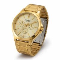 Чоловічий годинник Casio MTP-V300G-9A — Класична модель у золотистому кольорі з мінеральним склом