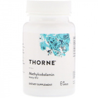 Метилкобаламин, Methylcobalamin, Thorne Research, 1000 мкг, 60 капсул