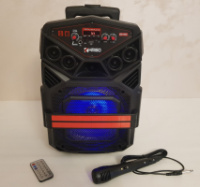 Портативная акустическая колонка Kimiso QS-822 с микрофоном (USB/BT/FM)
