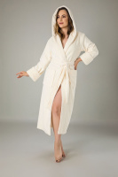Nusa Халат жіночий з капюшоном Nusa 8655 кремовий.
