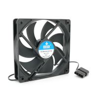 Кулер корпусный HXS, 120x120x25mm, 12V, 2-pin MOLEX, Black, OEM
