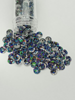 Пайетки голограмма/ 7 мм / графит/ 5 грамм