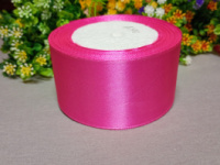 Атласная лента/ 5 см/ 23 метра/ малиновый 190