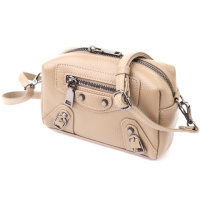 Компактная сумка для женщин из натуральной кожи Vintage 22924 Бежевый