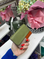 Олива - на магніті та на блискавці - стильний яскравий жіночий гаманець преміум якості - 13х9 см - у фірмовій коробці (1382)