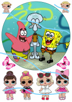 Вафельные картинки на тему: Губка Боб