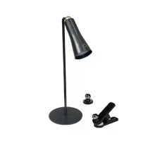 Настільна LED-лампа BL-T-007 7 Вт чорна • Акумуляторний світильник BL-T-007 20 LED 1200 мАг з 3 температурами світла, сенсорним керуванням і Type-C