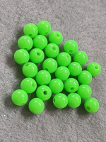 Бусины акриловые / 8 мм / цена за 20 шт/ салатовый неон