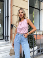 Жіноча літня блуза «Shimmy»оптом | Батал | Розпродаж моделі Фрезовий, 50-52