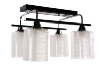 Люстра потолочная на 4 лампочки 25723 Черный 29х37х39 см.