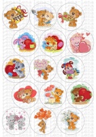 Вафельные картинки на тему: Свадьба; День Святого Валентина