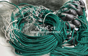 Рамовая сеть. Ячейка 60 мм; высота 1.7 м; длина 50м; 0.16 леска. Титан промышленный лов