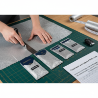 Розрахунок і виготовлення RFID-чохла з тканини Фарадея: як захистити картки, паспорт і ключі + скільки виробів виходить з 1 м²