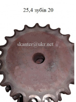 Звездочка шаг t=25.4 зуб=20 вінець зірочки