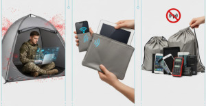 Мобильные укрытия: палатки, чехлы и анти-RF мешки для гаджетов