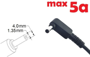 Dc кабель для блока питания 4.0x1.35mm (5a) (1.2m) (A class) 1 день гар.