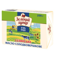 Вагове масло солодковершкове селянське Зелений Хутір 73%, (5кг)
