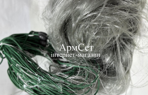 Косорамовая сеть. Ячейка 55 мм; высота 1.8 м; длина 60м; 0.18 леска. Титан промышленный лов