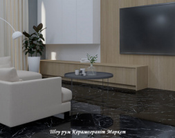 Плитка 60*60 під чорний мармур - Black Marmo 600*600 mm - поповнення шоу рума «Керамо Маркет»