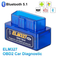 Диагностический сканер-адаптер OBD2 ELM327 Bluetooth mini