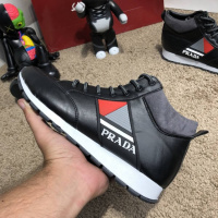 Ботинки Prada Mechano Mid Sneakers Black