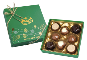✔️SALE! Різдвяний асорті шоколадних праліне GREEN BOLCI 80г