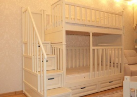 Двухъярусная кровать с лестницей-комодом «Ирина»