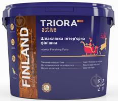 Шпаклівка інтер`єрна фінішна Triora FINLAND active 16 кг