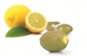 Зелені оливки фаршировані лимоном Green Olives S.Mamouth 101-110 stuffed with Lemon