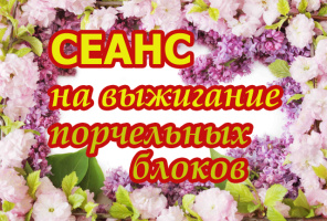 ОЧИЩАЮЩИЙ И ОЗДОРОВЛЯЮЩИЙ СЕАНС НА ВЫЖИГАНИЕ ПОРЧЕЛЬНЫХ БЛОКОВ
