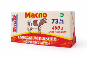 Масло сладкосливочное «Крестьянское» Милкер 73% 400г