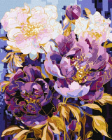 Картина за номерами - Квітковий калейдоскоп з фарбами металік extra ©victoria_art___ Идейка 40х50 см (KHO3266)