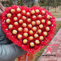 Букет с конфетами Ferrero Rocher 42 шт, шикарный подарок для девушки